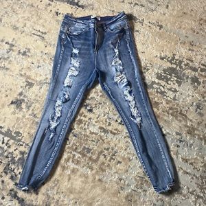 Thread & Others Dark Acid Wash Blue Jeans